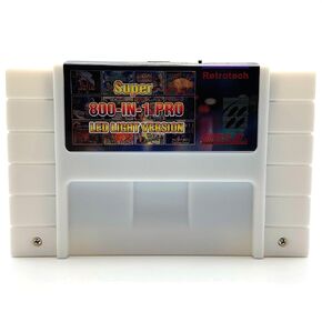 خرطوشة ألعاب Super 800 In 1 من Retrotech إصدار LED لوحدة تحكم ألعاب Super Nintendo - أبيض in Kuwait