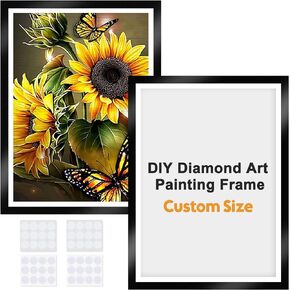 MXJSUA DIY Diamond Art Painting Frames for 30x30,30x40,40x80cm, Custom Quick Framing Diamond Gem Art Painting Frames 5 Meters Strip Tape Suitable for Any Size of Diamond Art Painting Kits