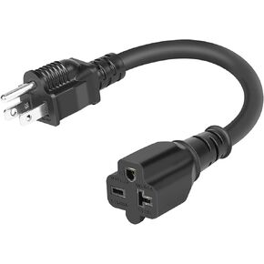 سلك محول شاحن EV، سلك محول طاقة عالي التحمل 12AWG NEMA 5-15P إلى 6-20R EV، قابس منزلي 1 قدم 16 أمبير إلى محول شفرة 6-20R T لشحن المركبات الكهربائية in Kuwait