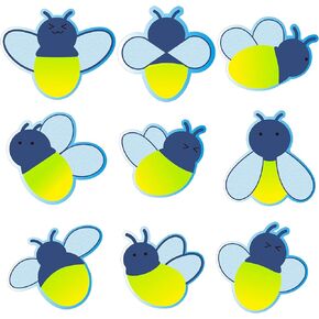 72 Pcs Firefly Cutouts Paper Firefly Bulletin Board Cutouts Firefly Shaped Die Cut for Classroom Decor Teachers Kids DIY Craft Firefly Theme School Bulletin Board Decorations