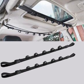 Fishing VRC Vehicle Rod Carrier, Car Adjustable Fishing Rod Holder, Combined Fishing Rod Bracket, Vehicle Fishing Pole Storage Rack for SUV Wagons Van，Fishing Pole Roof Rack and Backseat Pole Holder