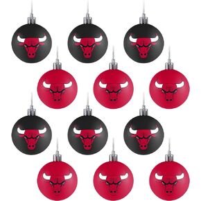 foco NBA Team Logo 12-Pack Ball Hanging Tree Holiday Ornament Set