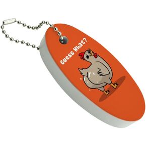 GRAPHICS & MORE Guess What Chicken Butt Funny Floating Keychain Oval Foam Fishing Boat Buoy Key Float