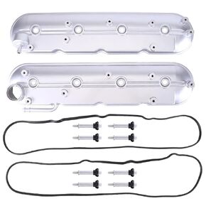 Passenger & Driver Side Engine Valve Cover Gasket Set Compatible with 1999-2008 Che-vy Tahoe Silverado Suburban 1500 2500 3500 Sierra Yukon Valve Cover 5.3 6.2 6.0 264-965 12582224 12570428 12561818