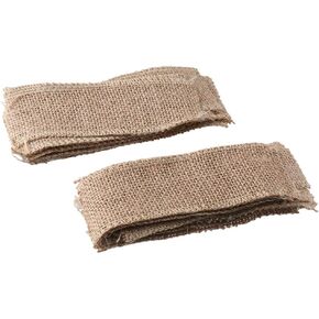 100 Burlap Napkin Rings with Wired Edge, Napkin Bands with Hemp Rope, Napkin Ties for Country Wedding Decorations, Party, Dinner Table Decorations