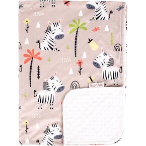 Top Tots Deluxe Minky Baby Blanket - Flamingos, 40 x 29 Inch Pink