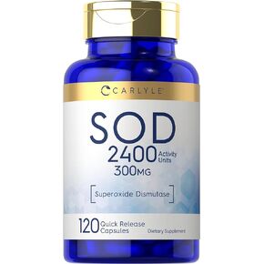 Carlyle S.O.D. Supplement Capsules | 300mg | 120 Count | Superoxide Dismutase | Non-GMO and Gluten Free