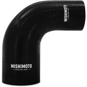Mishimoto MMCP-R90-2535BK 90-Degree Silicone Transition Coupler, 2.50" to 3.50", Black