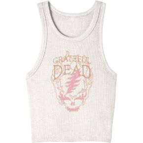 Grateful Dead Unisex-Adult Standard Flaming Steal Your Face Tank Top