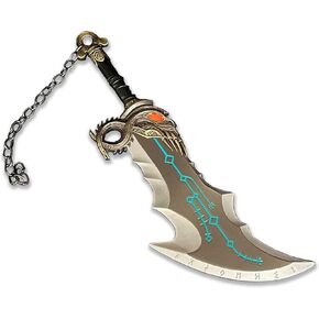 GOW Blades of Chaos Kratos Ragnarok Luminous Totem Metal Silver Sword The War Game Weapon Replica Cosplay Props 9.8"