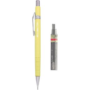 Pentel P205-97G Mechanical Automatic Pencil - Pastel Floral Range - Mimosa (Pastel Yellow) - Single + 12 HB 0.5mm Refill Leads
