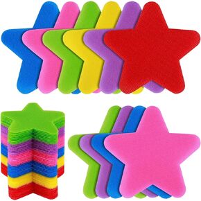 48 Pcs Star Carpet Spots Markers Carpet Circles Carpet Markers for Kids Social Distancing, Removable Carpet Dots Floor dots for Classroom, 6 Colors