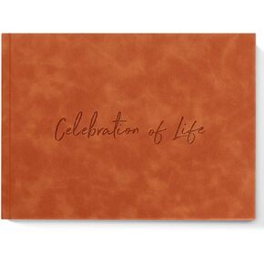 Funeral Guest Book for Memorial Service - Celebration of Life Guest Book, (10.5" x 8") Black Hardcover, 500+ Signatures with Unlimited Space for Memories, Table Sign Included