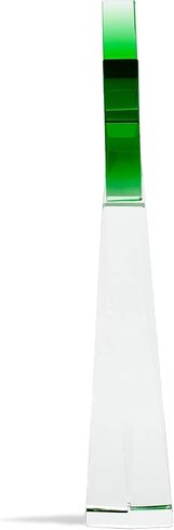 Engraved Trophy - Crystal - Tower with Star on Top - Award for Employees - Personalized Engraving Up to Four Lines and Pre-Written Verse Selection - Comes in Gift Box in Saudi Arabia