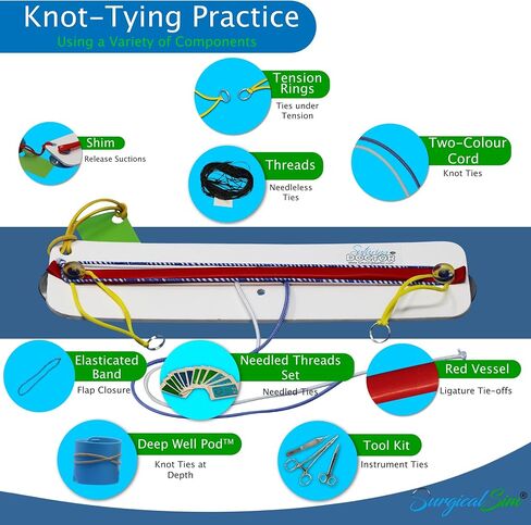 Knot Tying Simulator Hand & Instrument Ties Stitch Pack Pocket-Size Full KIT22 in Saudi Arabia