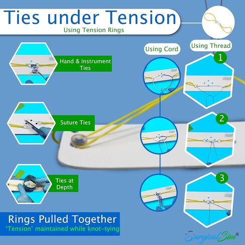 Knot Tying Simulator Hand & Instrument Ties Stitch Pack Pocket-Size Full KIT22 in Saudi Arabia