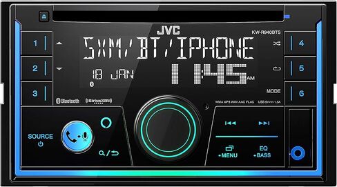 JVC KW-X840BTS Bluetooth Car Stereo Receiver with USB Port – AM/FM Radio, MP3 Player, Amazon Alexa Enabled - 1.5-line display - Double DIN – 13-Band EQ (Black) in Saudi Arabia