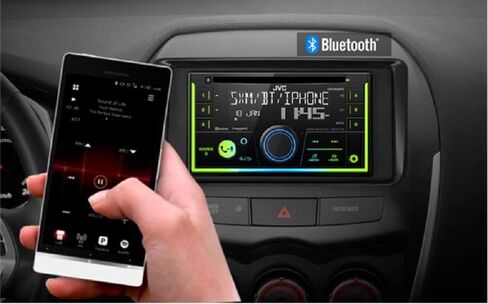 JVC KW-X840BTS Bluetooth Car Stereo Receiver with USB Port – AM/FM Radio, MP3 Player, Amazon Alexa Enabled - 1.5-line display - Double DIN – 13-Band EQ (Black) in Saudi Arabia