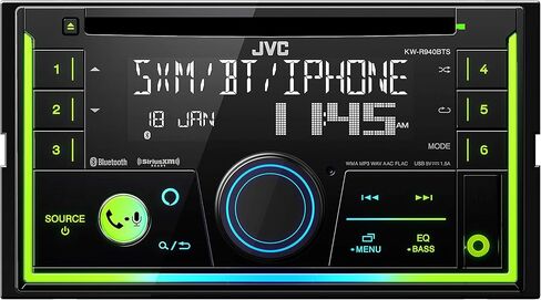 JVC KW-X840BTS Bluetooth Car Stereo Receiver with USB Port – AM/FM Radio, MP3 Player, Amazon Alexa Enabled - 1.5-line display - Double DIN – 13-Band EQ (Black) in Saudi Arabia