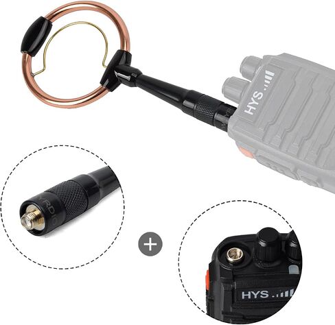 TWAYRDIO Dual Band SMA Female Stubby Dual-Loop Ham Radio Antenna 2M/70cm for Baofeng UV-5R BF-888s BF-F8HP UV-82 Kenwood TK-380 TK-3140 TK-2300 TK-3200 Two Way Radio in Saudi Arabia