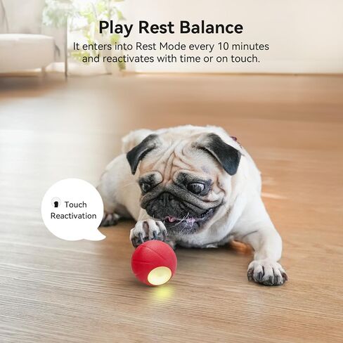 Cheerble [Enhanced Rubber Version] Smart Interactive Dog Toy Ball, Wicked Ball SE, Automatic Moving Bouncing Rotating Dog Ball with 3 Interactive Modes, Active Rolling Dog Ball for Small Dogs in Saudi Arabia