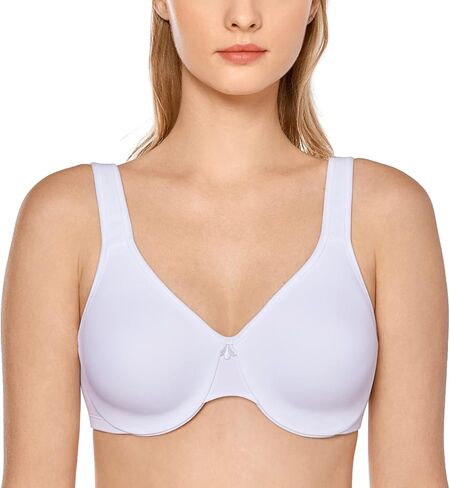 حمالة صدر نسائية من DELIMIRA مقاس كبير مع سلك سفلي بتغطية كاملة ناعمة بدون خياطة in Kuwait