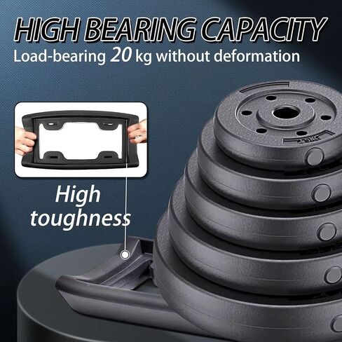 واقي ممتص الصدمات للوحة الترخيص الأمامية مع ملحقات التثبيت، واقي إطارات لوحة الترخيص المطاطية السميكة 2.3 بوصة، مناسب عالمي للشاحنات/السيارات/سيارات الدفع الرباعي، ملحقات الشاحنة/السيارة، أسود in Kuwait