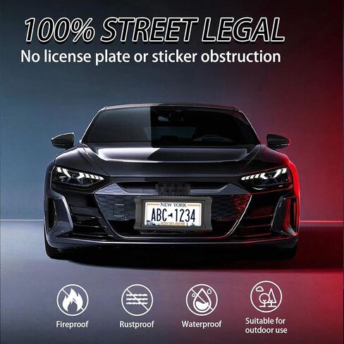 واقي ممتص الصدمات للوحة الترخيص الأمامية مع ملحقات التثبيت، واقي إطارات لوحة الترخيص المطاطية السميكة 2.3 بوصة، مناسب عالمي للشاحنات/السيارات/سيارات الدفع الرباعي، ملحقات الشاحنة/السيارة، أسود in Kuwait