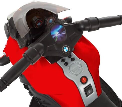 دراجة نارية للأطفال - ركوب كهربائي مع عجلات تدريب ووظيفة عكسية - دراجة نارية بقوة بطارية 6 فولت للأطفال من سن 3 إلى 6 سنوات من ليل رايدر (أحمر) in Kuwait