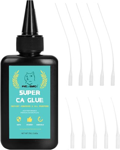 صمغ فائق، غراء سيانوأكريليت، 75 جم/2.6 أونصة غراء كا متعدد الاستخدامات، غراء فوري، إعداد سريع، غطاء مضاد للانسداد، تركيبة للتحكم في التدفق، شفاف in Kuwait