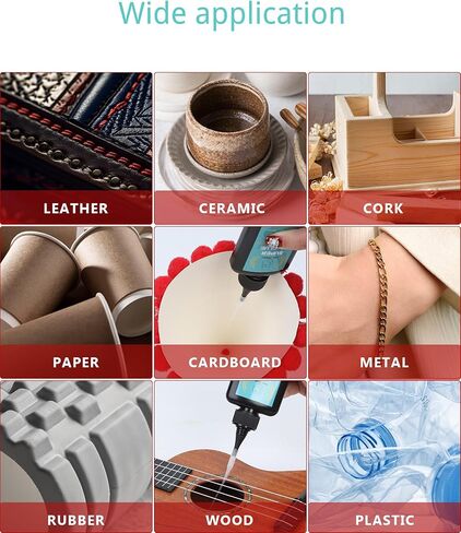 صمغ فائق، غراء سيانوأكريليت، 75 جم/2.6 أونصة غراء كا متعدد الاستخدامات، غراء فوري، إعداد سريع، غطاء مضاد للانسداد، تركيبة للتحكم في التدفق، شفاف in Kuwait