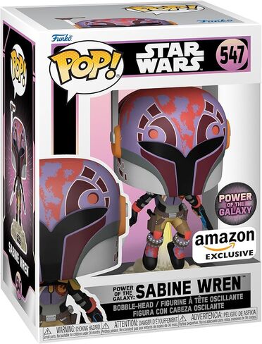 Funko Pop! Star Wars: Sabine Wren with Darksaber, Power of The Galaxy Series, Amazon Exclusive, Multicolor, 64929 in Saudi Arabia