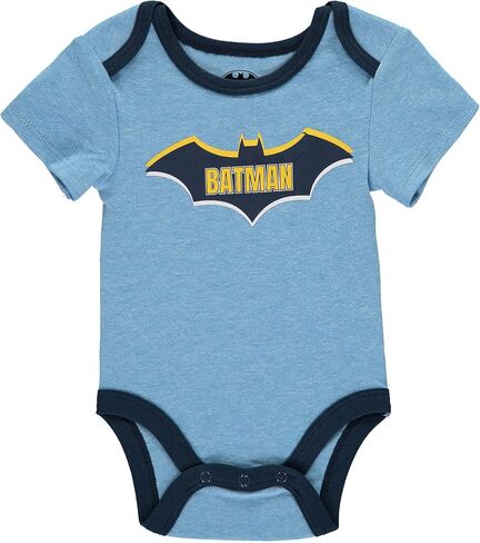 DC Comics Baby Boys Short-Sleeve Bodysuit Three Pack - Batman Baby Boy Clothes in Saudi Arabia
