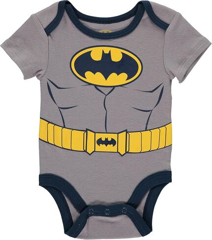 DC Comics Baby Boys Short-Sleeve Bodysuit Three Pack - Batman Baby Boy Clothes in Saudi Arabia