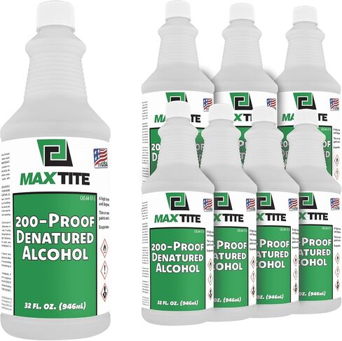 كحول مشوه، 200 درجة (إجمالي 2 جالون، 8 عبوات سعة 32 أونصة) in Kuwait