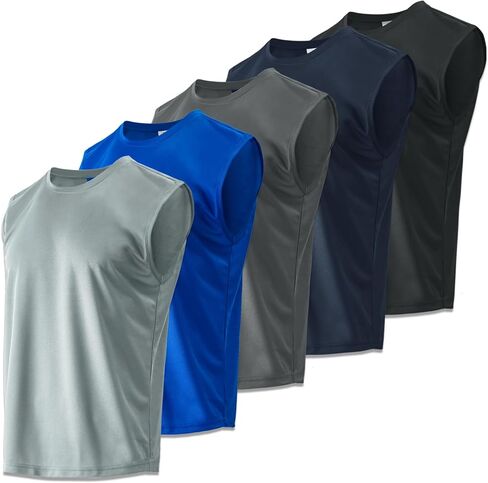 Men's Tank Top Quick Drying Gym Outdoor Running Basketball Swimming Beach Leisure Sleeveless Muscle Shirt in Saudi Arabia