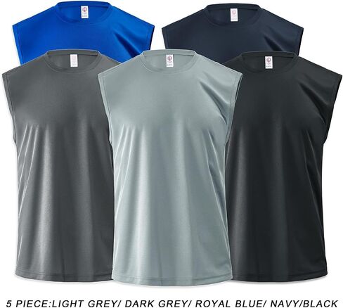 Men's Tank Top Quick Drying Gym Outdoor Running Basketball Swimming Beach Leisure Sleeveless Muscle Shirt in Saudi Arabia