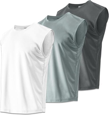 Men's Tank Top Quick Drying Gym Outdoor Running Basketball Swimming Beach Leisure Sleeveless Muscle Shirt in Saudi Arabia
