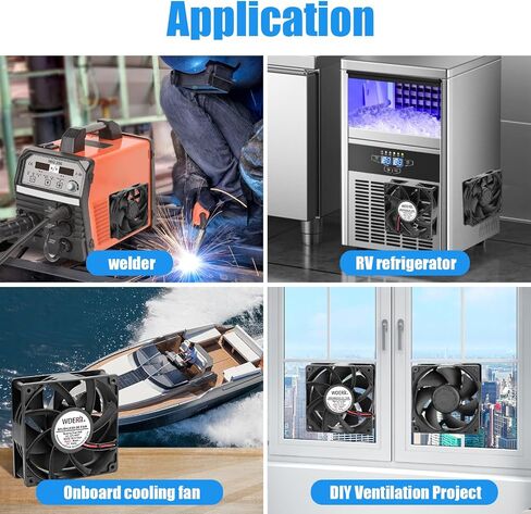 12V DC Waterproof and MoistureProof IP67 Rated 120 x 38mm High Airflow Exhaust Cooling Fan for rv Fridge/Grow Tent/Greenhouse/Crawlspace/Hydronic/Ventilation 3000RPM 2-Pack in Saudi Arabia