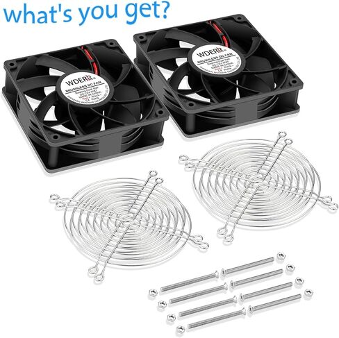 12V DC Waterproof and MoistureProof IP67 Rated 120 x 38mm High Airflow Exhaust Cooling Fan for rv Fridge/Grow Tent/Greenhouse/Crawlspace/Hydronic/Ventilation 3000RPM 2-Pack in Saudi Arabia