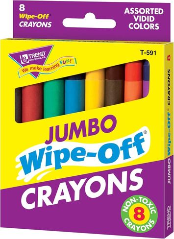 Trend Enterprises Jumbo Wipe-Off Crayons Novelty (Pack of 8) in Saudi Arabia