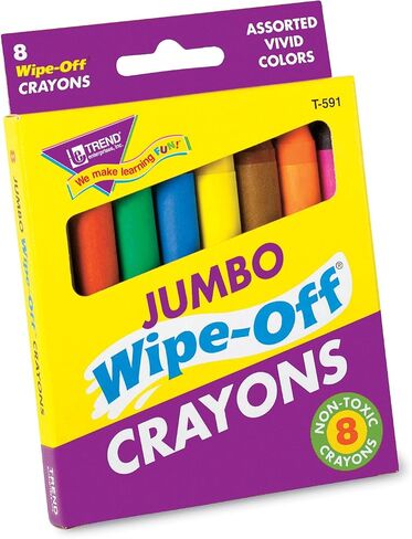 Trend Enterprises Jumbo Wipe-Off Crayons Novelty (Pack of 8) in Saudi Arabia