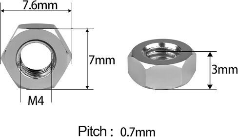 Hex Nut M2 M3 M4 M5 M6 Aluminum Alloy Lock Nut Full Screw Thread Bolt Cap for Drone, Toy, Model, DIY Part Pack of 20 (Red, M5) in Saudi Arabia