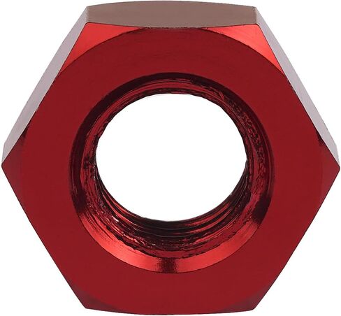 Hex Nut M2 M3 M4 M5 M6 Aluminum Alloy Lock Nut Full Screw Thread Bolt Cap for Drone, Toy, Model, DIY Part Pack of 20 (Red, M5) in Saudi Arabia