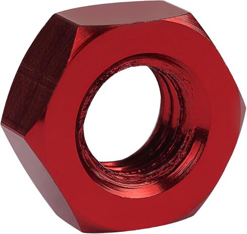 Hex Nut M2 M3 M4 M5 M6 Aluminum Alloy Lock Nut Full Screw Thread Bolt Cap for Drone, Toy, Model, DIY Part Pack of 20 (Red, M5) in Saudi Arabia