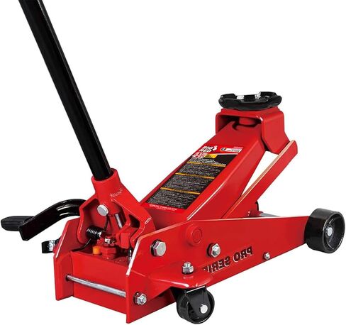 BIG RED T83012 Torin Pro Series Hydraulic Floor Jack with Single Quick Lift Piston Pump and Foot Pedal, 3.5 Ton (7,000 lb) Capacity, Red in Saudi Arabia