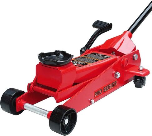 BIG RED T83012 Torin Pro Series Hydraulic Floor Jack with Single Quick Lift Piston Pump and Foot Pedal, 3.5 Ton (7,000 lb) Capacity, Red in Saudi Arabia