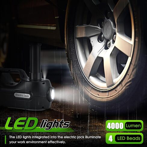 NEWTRY 5 طن مجموعة جاك السيارة الكهربائية 6.1-17.8 بوصة 12 فولت مفتاح كهربائي لتغيير الإطارات ومضخة نفخ الإطارات شاشة LCD لشاحنات سيدان SUV MPV in Kuwait