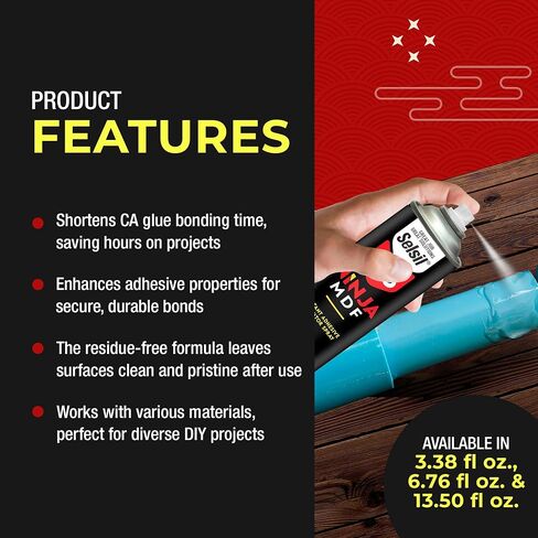 SELSIL Super Glue Accelerator Spray (6.76 fl oz) - Cyanoacrylate Glue Activator, Professional Fast Clear Adhesive Accelerators for Woodworking, Metal, Plastic, Indoor & Outdoor (1 Pack) in Saudi Arabia