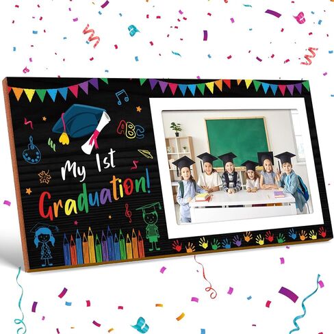 Jetec 2024 Pre K Graduation Kindergarten Preschool Graduation Picture Frame Holds 4 x 6 Inch Photo Preschool Graduation Gift for Kids Boy Girl First Preschool Graduation Party Decoration(1st Grad) in Saudi Arabia